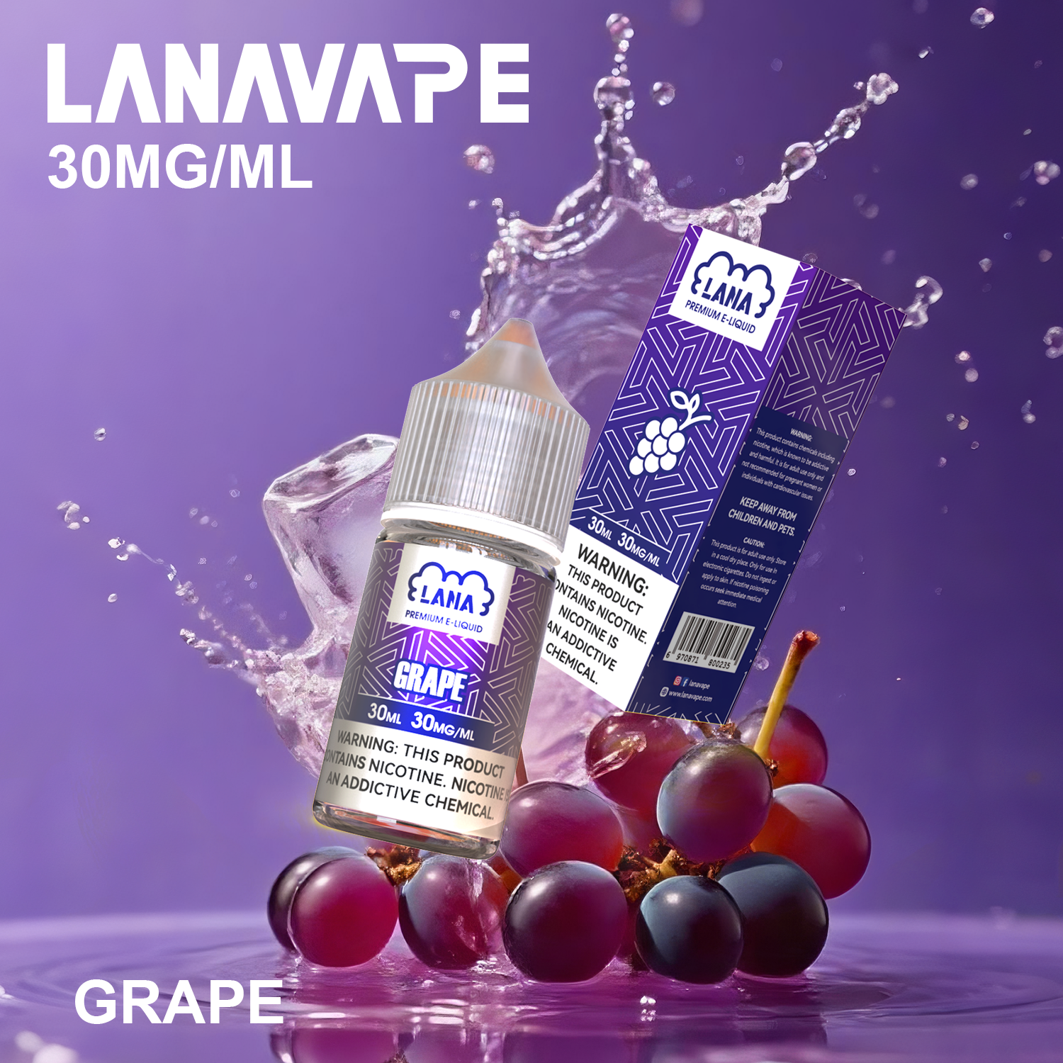 LANA 拉娜 30ml 瓶裝煙油|30MG 冰感強勁・清涼口感升級:圖片 4
