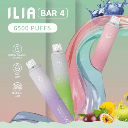 ILIA四代6500口一次性電子煙｜Type-C快充・21種風味隨心選